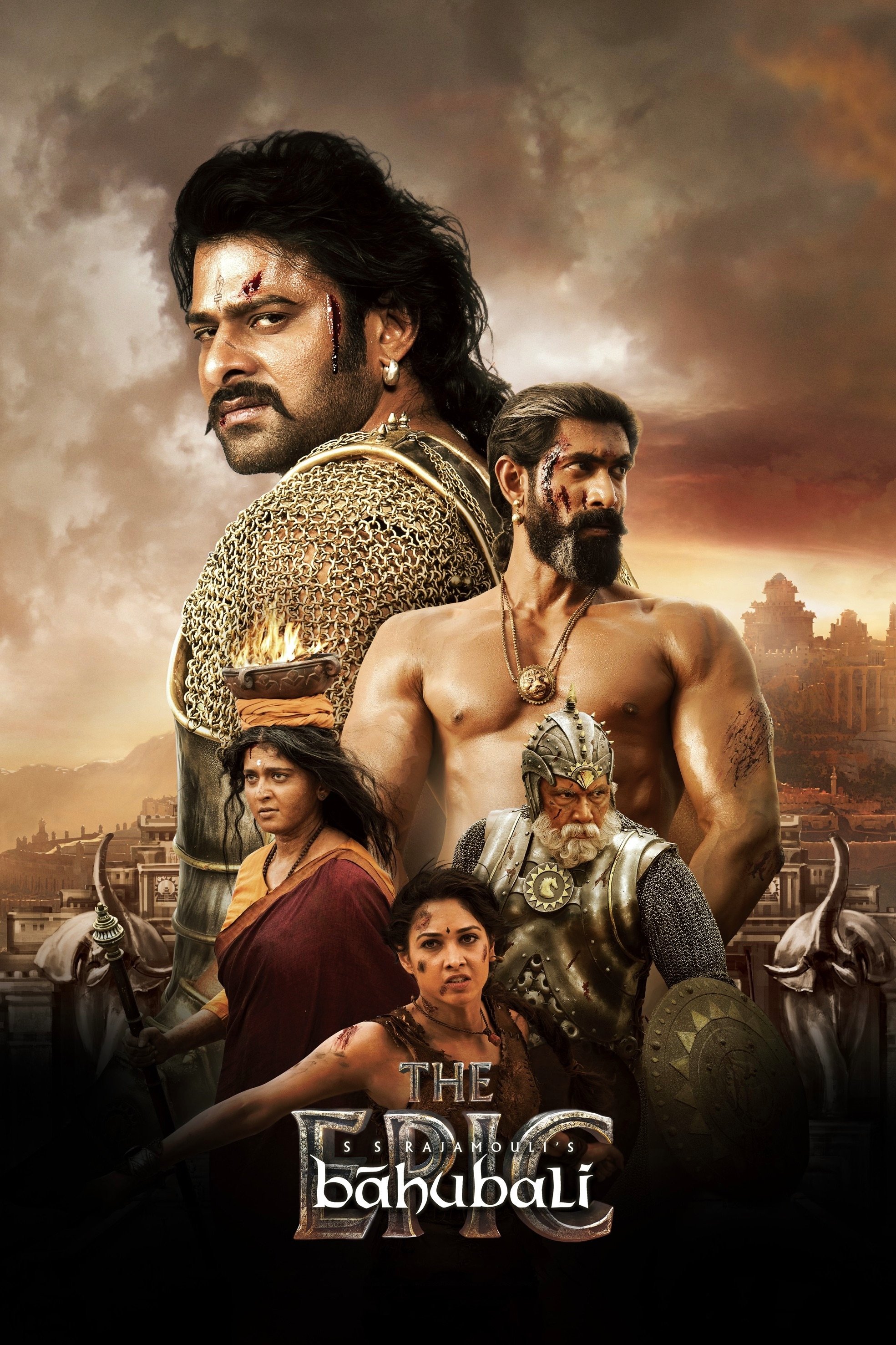 Bāhubali: The Epic Hindi Dubbed Movie Poster (2025)