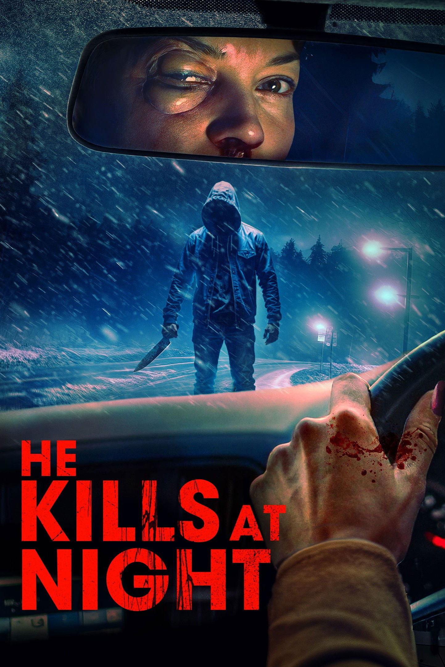 He Kills at Night Hindi Dubbed Movie Poster (2025)